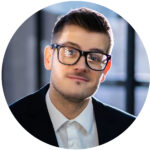 smiling man with glasses