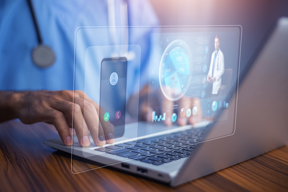 doctor performing telehealth services